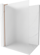 Mexen Kioto L Walk-in zuhanyfal 70 x 200 cm, homályos, rózsaarany - 800-070-103-60-30