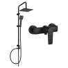 Mexen Lynx Tord set de duș montat pe perete cu duș de ploaie și baterie de duș, negru - 745940200-70