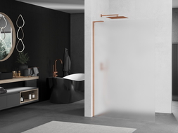 Mexen Kioto L zuhanyfal Walk-in 100 x 200 cm, matt, rózsaarany - 800-100-103-60-30