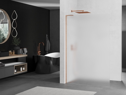 Mexen Kioto L Walk-in zuhanyfal 80 x 200 cm, matt üveg, csiszolt réz - 800-080-103-65-30