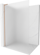 Mexen Kioto L Walk-in zuhanyfal 80 x 200 cm, matt üveg, csiszolt réz - 800-080-103-65-30