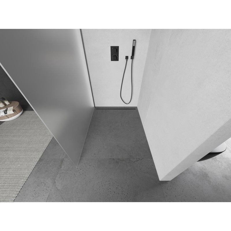Mexen Kioto L Walk-in zuhanyfal 70 x 200 cm, dér, gun gray csiszolt - 800-070-103-66-30