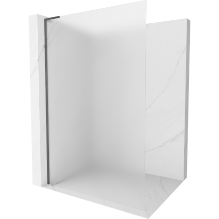 Mexen Kioto L zuhanyfal Walk-in 90 x 200 cm, homályos, gun gray kefe - 800-090-103-66-30