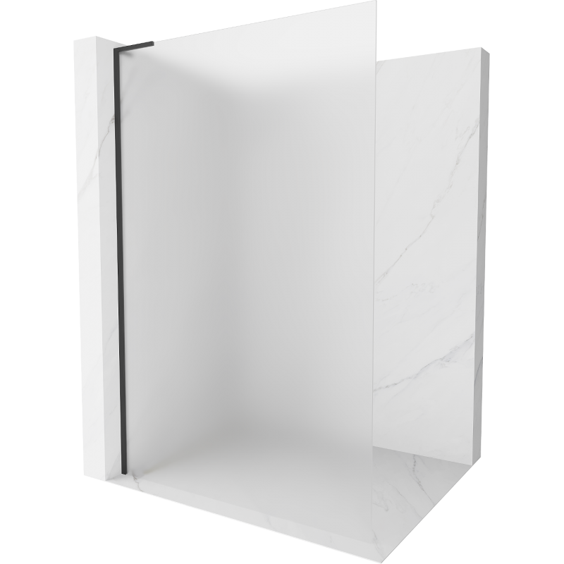 Mexen Kioto L zuhanyfal Walk-in 90 x 200 cm, jégvirágos, fekete - 800-090-103-70-30