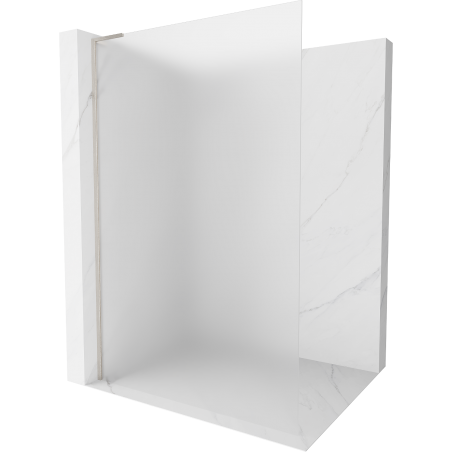 Mexen Kioto L perete de duș Walk-in 100 x 200 cm, sablat, nichel periat - 800-100-103-97-30