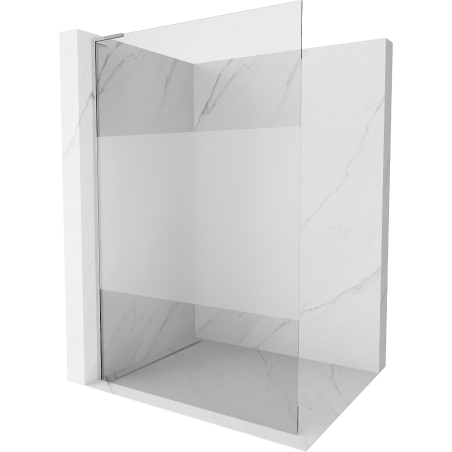 Mexen Kioto L perete duș Walk-in 70 x 200 cm, transparent/frosted, crom - 800-070-103-01-35