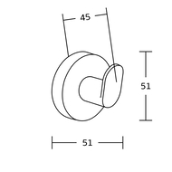 Mexen Tiber törölköző akasztó, króm - 7050535-00