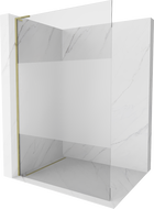 Mexen Kioto L zuhanyfal Walk-in 80 x 200 cm, áttetsző/fagyott, arany - 800-080-103-50-35