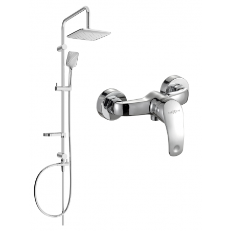 Mexen Sven set de duș aplicat cu para de duș și baterie de duș Fabia, crom - 746540262-00