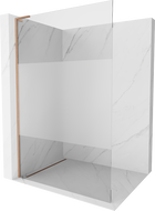 Mexen Kioto L zuhanyfal Walk-in 120 x 200 cm, átlátszó/homályos, csiszolt réz - 800-120-103-65-35