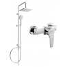 Mexen Tord set de duș cu pară de tip ploaie și baterie de duș Caro, Crom - 746640200-00