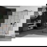 Mexen Kioto zid prșjnic freestanding 130 x 200 cm, model negru 8 mm, gun gray periat - 800-130-002-66-78