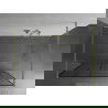 Kioto perete de duș liber de 100 x 200 cm, model negru 8 mm, aur periat - 800-100-002-55-78