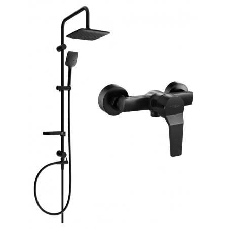 Mexen Sven set de duș suprapus cu duș de ploaie și baterie de duș Caro, negru - 746640262-70