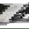 Mexen Kioto szabadon álló zuhanyfal 120 x 200 cm, fehér minta 8 mm, brushed nickel - 800-120-002-97-85