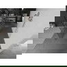 Mexen Kioto szabadon álló zuhanyfal 140 x 200 cm, fehér minta 8 mm, kefélt nikkel - 800-140-002-97-85