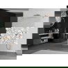 Mexen Kioto szabadon álló zuhanyfal 100 x 200 cm, fehér minta 8 mm, brushed réz - 800-100-002-65-85