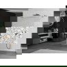 Mexen Kioto szabadon álló zuhanyfal 100 x 200 cm, fehér minta 8 mm, gun gray kefélt - 800-100-002-66-85