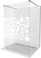 Mexen Kioto perete de duș independent 100 x 200 cm, model alb 8 mm, gun gray periat - 800-100-002-66-85