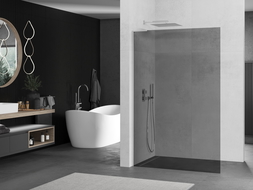 Mexen Kioto L panou de duș Walk-in 120 x 200 cm, grafit, crom - 800-120-103-01-40
