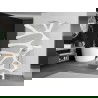 Mexen Kioto perete de duș autoportant 120 x 200 cm, model alb 8 mm, nichel periat - 800-120-002-97-97