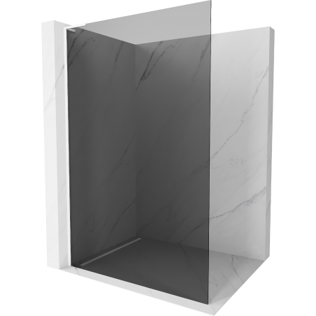 Mexen Kioto L perete duș Walk-in 80 x 200 cm, grafit, alb - 800-080-103-20-40