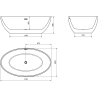 Mexen Nike cadă freestanding 175 x 100 cm, alb, preaplin alb - 54071751000-20