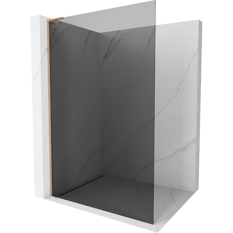 Mexen Kioto L zuhanyfal Walk-in 80 x 200 cm, grafit, matt réz - 800-080-103-65-40