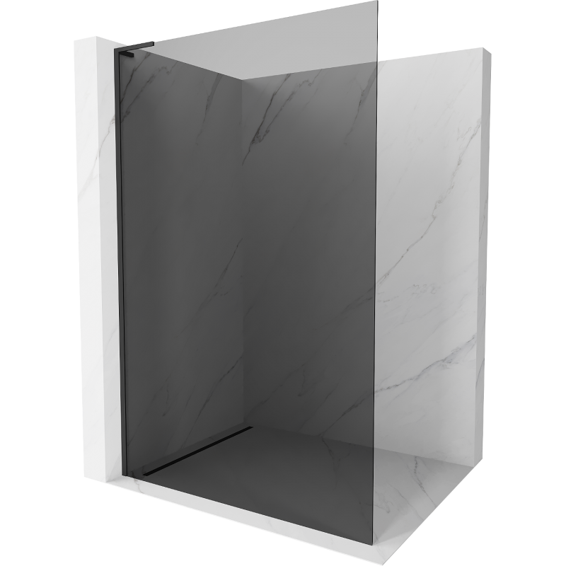 Mexen Kioto L panou de duș Walk-in 90 x 200 cm, grafit, negru - 800-090-103-70-40