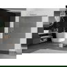 Mexen Kioto L Walk-in zuhanyfal 70 x 200 cm, grafit, kefélt nikkel - 800-070-103-97-40