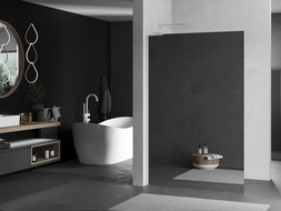 Mexen Kioto L panou de duș Walk-in 70 x 200 cm, oglindă, albă - 800-070-103-20-50