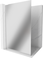 Mexen Kioto L perete de duș Walk-in 70 x 200 cm, oglindă, alb - 800-070-103-20-50