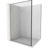 Mexen Kioto L zuhanyfal Walk-in 80 x 200 cm, fekete keret, arany - 800-080-103-50-70