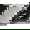 Mexen Kioto L perete de duș Walk-in 50 x 200 cm, model negru, aur roz - 800-050-103-60-70