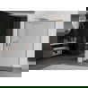 Mexen Kioto L perete duș Walk-in 60 x 200 cm, model negru, cupru periat - 800-060-103-65-70