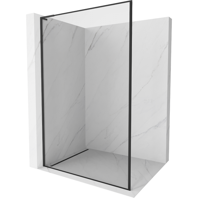 Mexen Kioto L zuhanyfal Walk-in 50 x 200 cm, fekete keret, fekete - 800-050-103-70-70