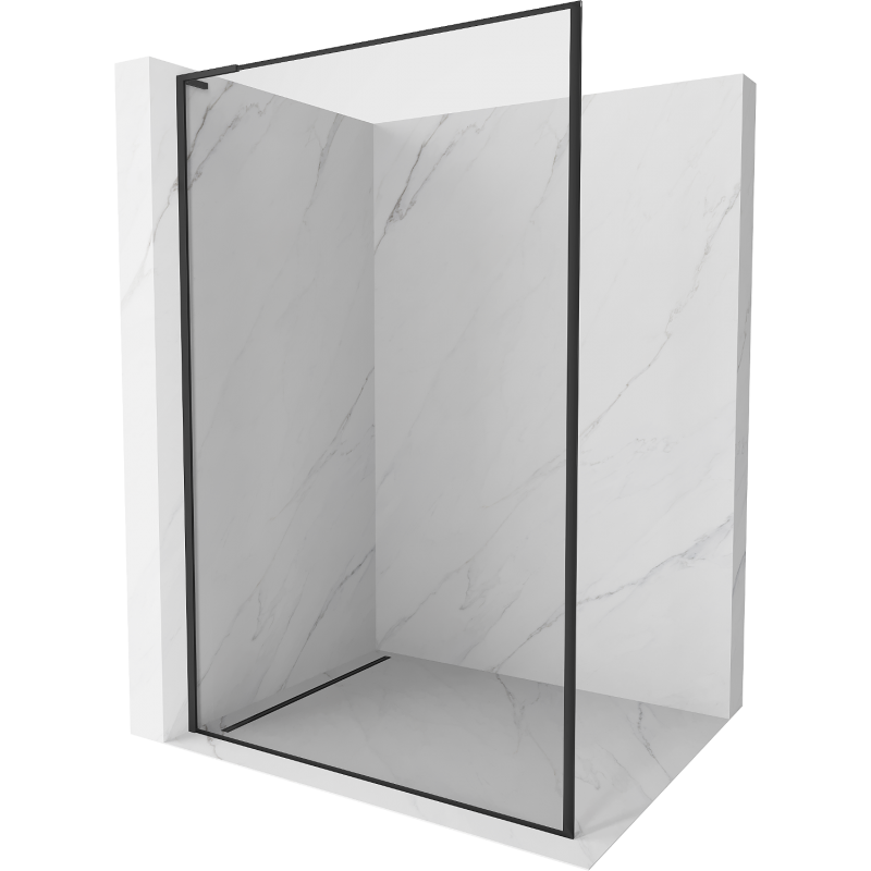 Mexen Kioto L perete de duș Walk-in 60 x 200 cm, cadru negru - 800-060-103-70-70