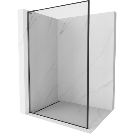 Mexen Kioto L panou de duș Walk-in 90 x 200 cm, ramă neagră, gun gray periat - 800-090-103-66-70