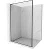 Mexen Kioto L panou de duș Walk-in 90 x 200 cm, ramă neagră, gun gray periat - 800-090-103-66-70