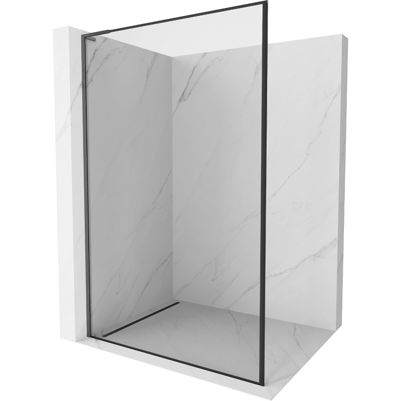 Mexen Kioto L walk-in zuhanyfal 120 x 200 cm, fekete mintázat, gun gray kefélt - 800-120-103-66-70