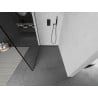 Mexen Kioto L walk-in zuhanyfal 120 x 200 cm, fekete mintázat, gun gray kefélt - 800-120-103-66-70