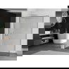 Mexen Kioto L perete duș Walk-in 60 x 200 cm, model negru, nichel periat - 800-060-103-97-70