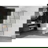 Mexen Kioto L perete de duș Walk-in 80 x 200 cm, model negru, crom - 800-080-103-01-77