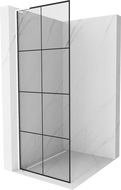 Mexen Kioto L perete de duș Walk-in 80 x 200 cm, model negru, alb - 800-080-103-20-77