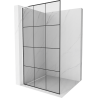 Mexen Kioto L perete pentru duș Walk-in 100 x 200 cm, model negru, alb - 800-100-103-20-77