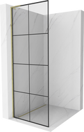 Mexen Kioto L zuhanyfal Walk-in 70 x 200 cm, fekete minta, arany - 800-070-103-50-77