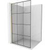 Mexen Kioto L perete de duș Walk-in 110 x 200 cm, grilaj negru, auriu - 800-110-103-50-77
