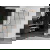 Mexen Kioto L Walk-in zuhanyfal 100 x 200 cm, fekete minta, matt réz - 800-100-103-65-77