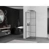 Mexen Kioto L perete de duș Walk-in 70 x 200 cm, model negru, finisaj gun gray periat - 800-070-103-66-77