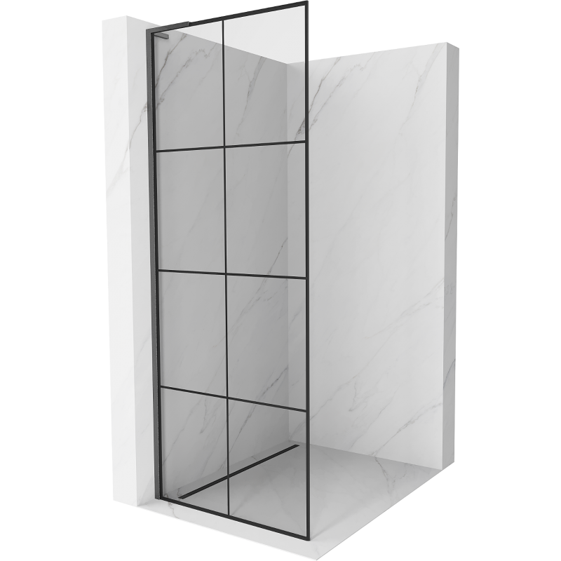 Mexen Kioto L perete de duș Walk-in 70 x 200 cm, model negru, finisaj gun gray periat - 800-070-103-66-77